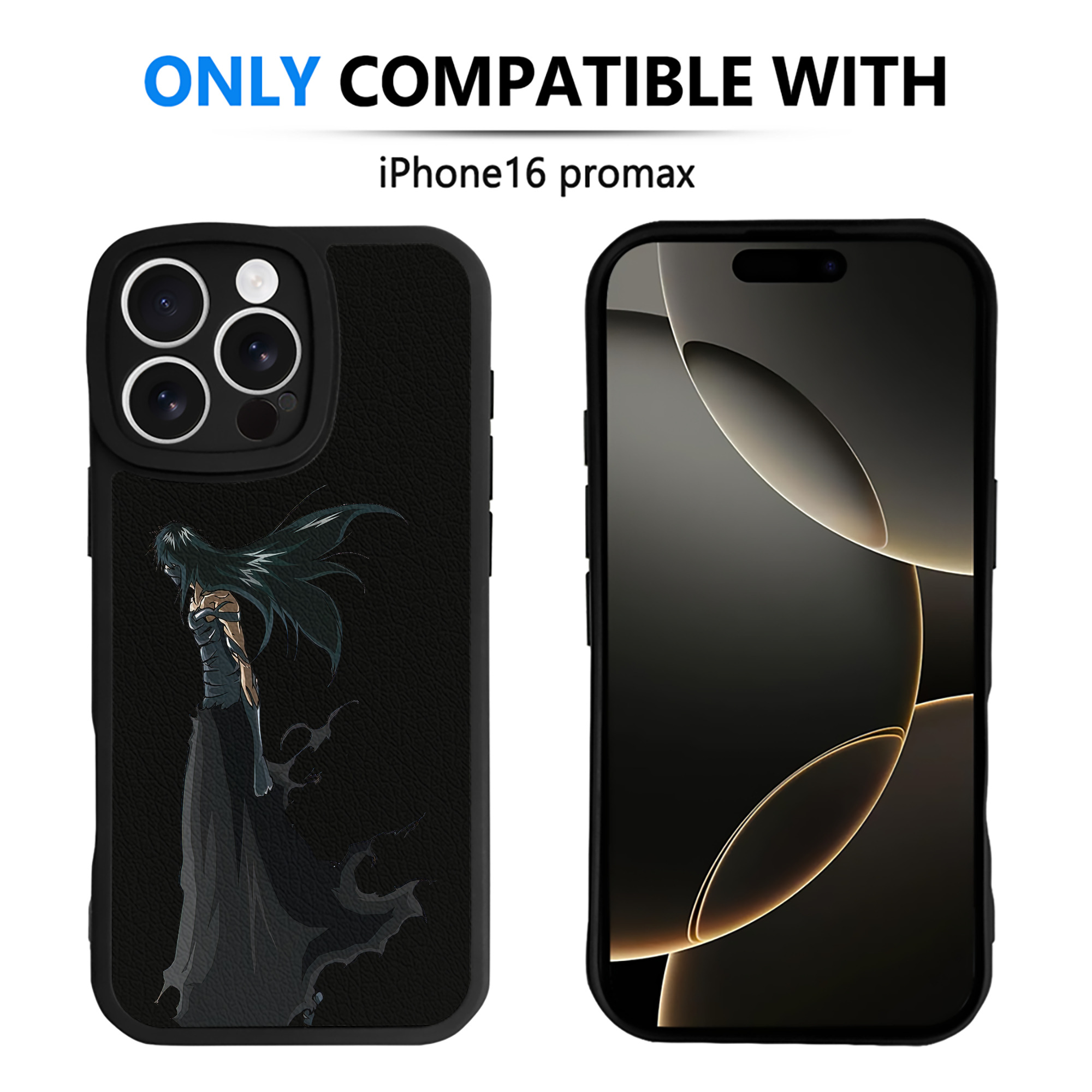 ブリーチ 黒崎一護（くろさき いちご）BLEACH Kurosaki Ichigo 【iPhone 16シリーズ対応】シリコンスマホケース（レザー調） 材質：シリコン